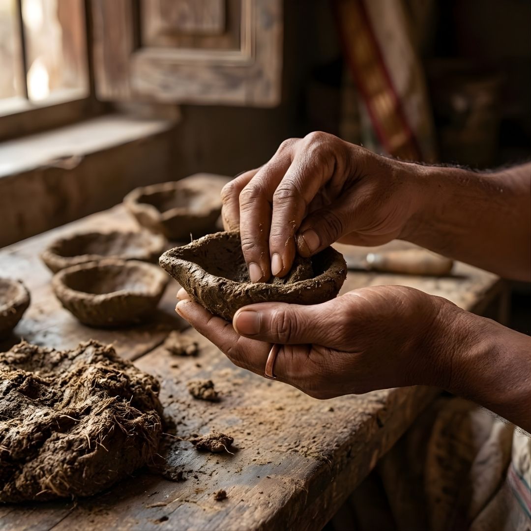 GirGo Cow Dung Diyas — Handmade Gir Gomaya Diyas