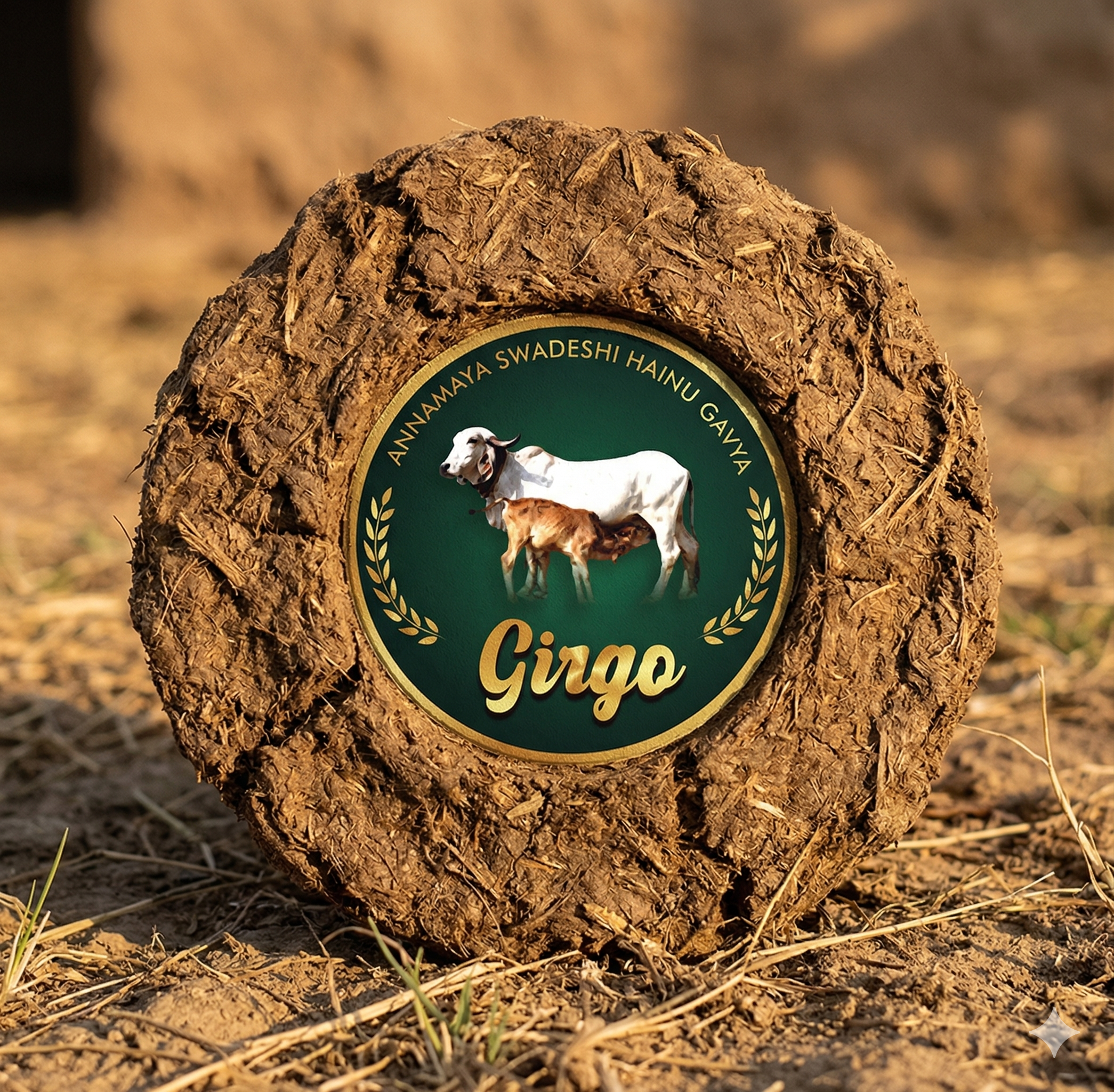 A2 Gir Cow Dung Cakes — Sun-Dried & Pure | 36Pcs